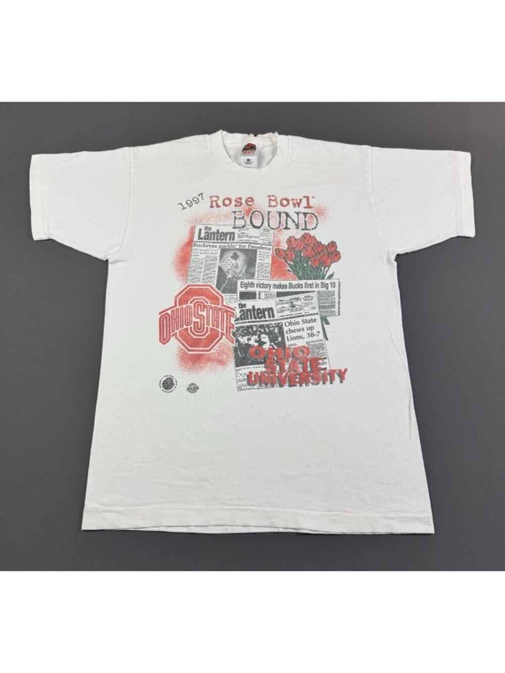 Rare Vintage 90s Ohio State University Rose Bowl Bound NCAA Sports Large T Shirt